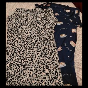 2 Joyspun Nightgowns/Leopard Print and Dog Print